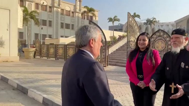 Tajani in Egitto visita la cattedrale copta dell'attentato del 2016