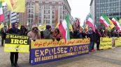 Iran: manifestanti a Bruxelles chiedono riconoscimento IRGC come organizzazione terroristica
