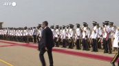 Papa in Sud Sudan, l'arrivo all'aeroporto di Giuba