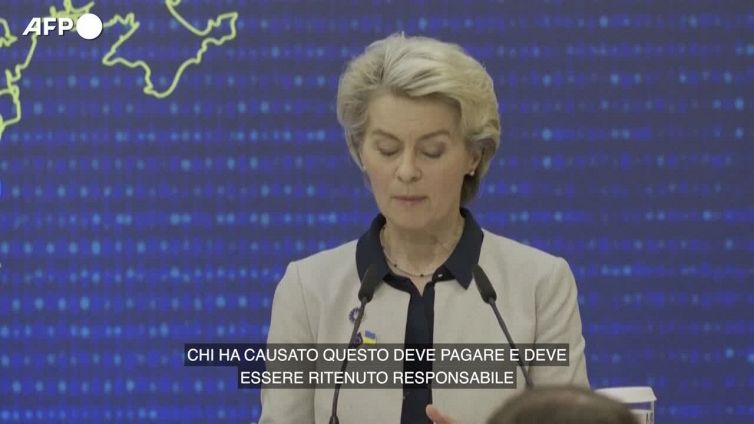 Ucraina, von der Leyen: "Ci sia la volonta' politica perche' la Russia paghi"