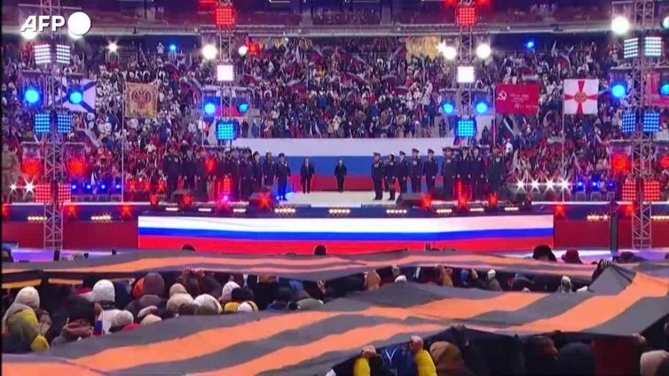 Mosca, Putin arrivato al concerto patriottico allo stadio Lushniki