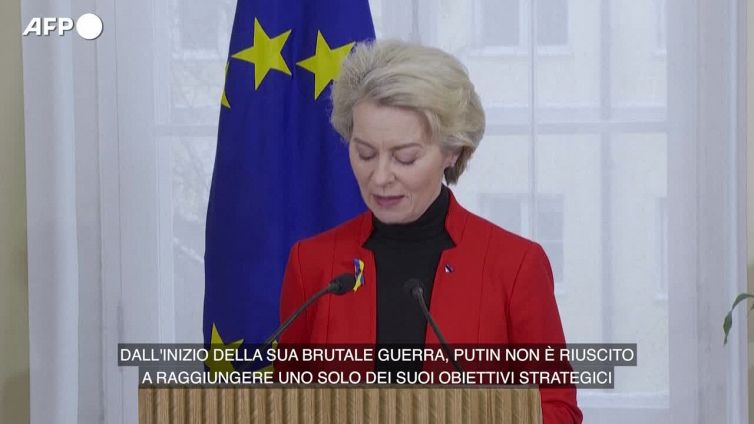 Ucraina, von der Leyen: "Putin non e' riuscito a raggiungere un solo obiettivo"