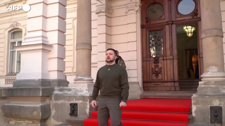 Ucraina, Metsola incontra Zelensky a Leopoli