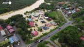 Inondazioni in Malesia, gli allagamenti visti dall'alto