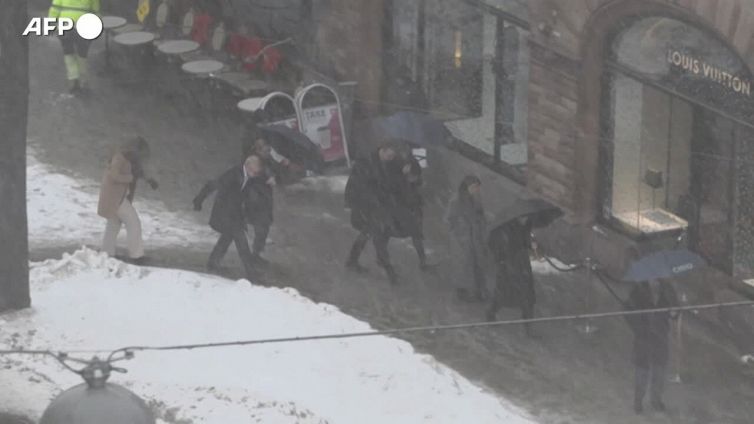 Svezia, e' ancora inverno: bufera di neve a Stoccolma