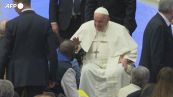 Papa Francesco incontra i rifugiati arrivati attraverso i corridoi umanitari
