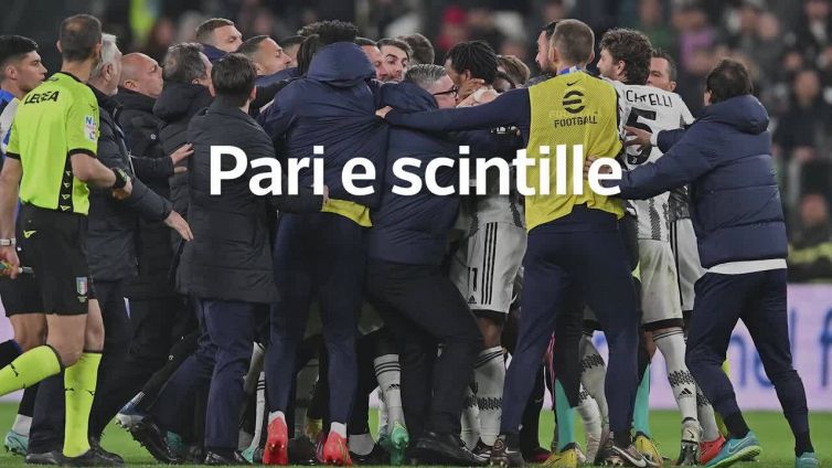 Coppa Italia, pari con bagarre finale: Juve-Inter e' 1-1