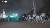 Londra, prove notturne per la cerimonia d'incoronazione di Re Carlo