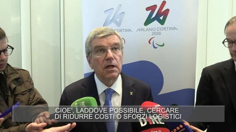 Milano-Cortina, Bach (Cio): "Confidiamo sarà tutto pronto in tempo"