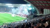 Scudetto Napoli, la Dacia Arena esplode al gol del pareggio di Osimhen