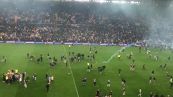Scudetto Napoli, alla Dacia Arena di Udine scontri in campo tra le due tifoserie