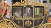 Re Carlo III e la regina consorte Camilla arrivano a Westminster