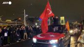 Elezioni in Turchia, l'esultanza dei sostenitori di Erdogan a Istanbul
