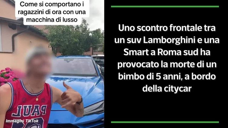 Scontro auto a Roma, ipotesi video per social