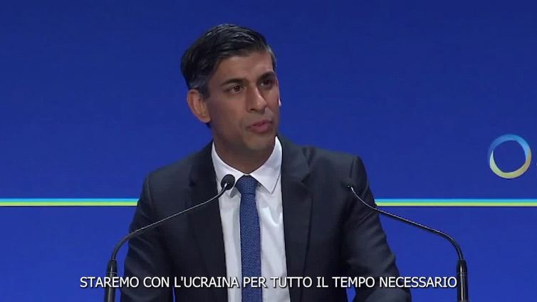 Ucraina, Sunak: "Da Gran Bretagna tre miliardi di dollari per tre anni"