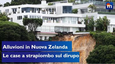 Alluvioni in Nuova Zelanda: case sul dirupo dopo le frane
