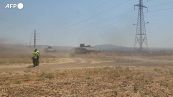 Cisgiordania, veicoli corazzati dell'esercito israeliano riposizionati vicino Jenin