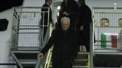 Mattarella in Patagonia, l'arrivo all'aeroporto di Punta Arenas