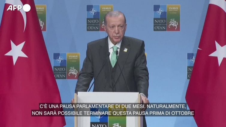 Erdogan: "Ratifica della Svezia nella Nato non prima di ottobre"