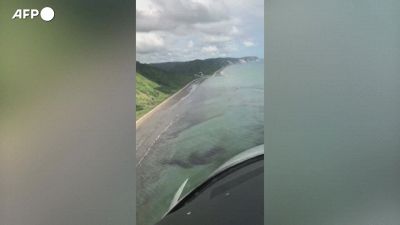 Ecuador, enorme chiazza di petrolio invade una spiaggia turistica