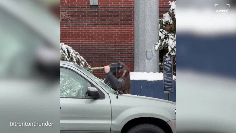 Quando sei in ritardo per il lavoro e devi sbrinare l'auto