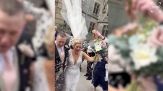 La sposa esce dalla chiesa e accade l'incredibile