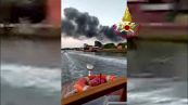 Esplosione e incendio in un cantiere navale a Venezia: il video