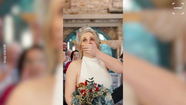 La sopresa lascia la sposa senza parole