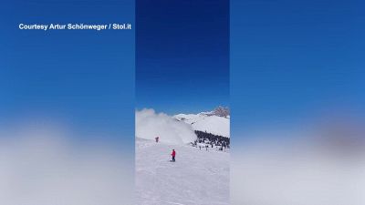 Spettacolare valanga in Val Gardena: il video è impressionante
