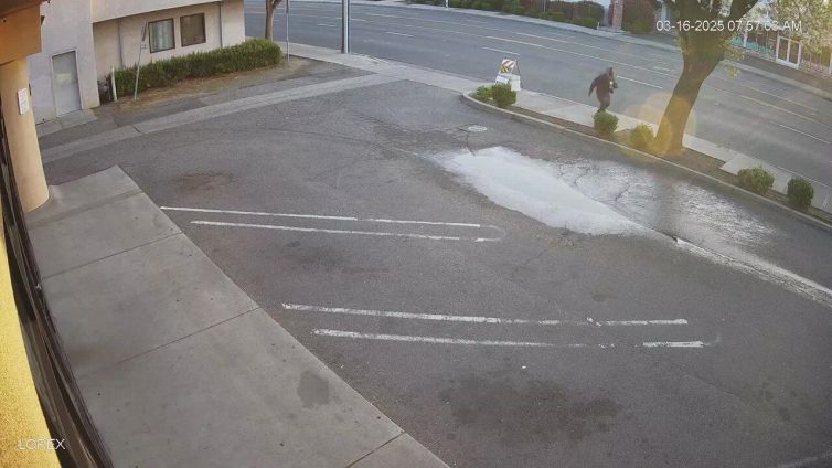 Cammina sul marciapiede quando l'auto piomba su di lui