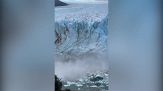 Il crollo del ghiacciaio è impressionante