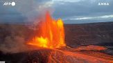 Erutta alle Hawaii il Kilauea, spettacolari fontane di lava
