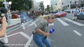 Los Angeles, giornalista colpita da un proiettile di gomma durante le proteste