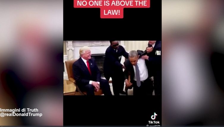 Trump pubblica un video con l'arresto di Obama nello Studio ovale ma è un fake dell'AI