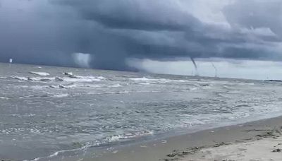 Il maltempo dà spettacolo, trombe marine sul Delta polesano