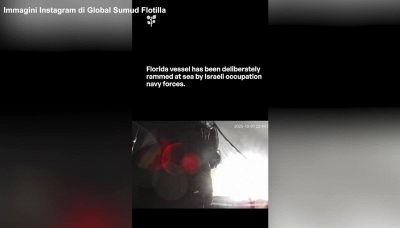 Flotilla: la marina israeliana sperona la nave Florida. Video