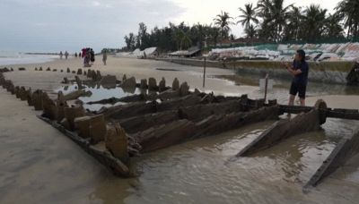 Il tifone Kalmaegi riporta alla luce un antico relitto in Vietnam