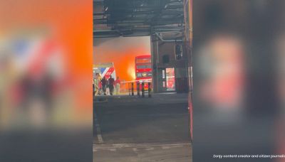 Ondata di calore: in fiamme un autobus elettrico