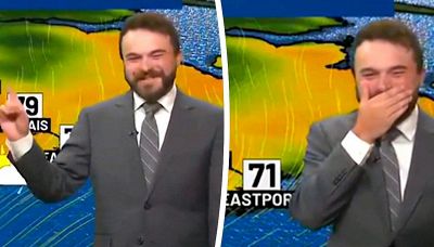 Il meteorologo non riesce a trattenere la risata in diretta: il video virale