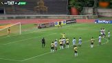 Il portiere saltella prima del rigore: la traversa gli cade in testa!