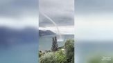 L'impressionante tromba marina sul Mar Ligure