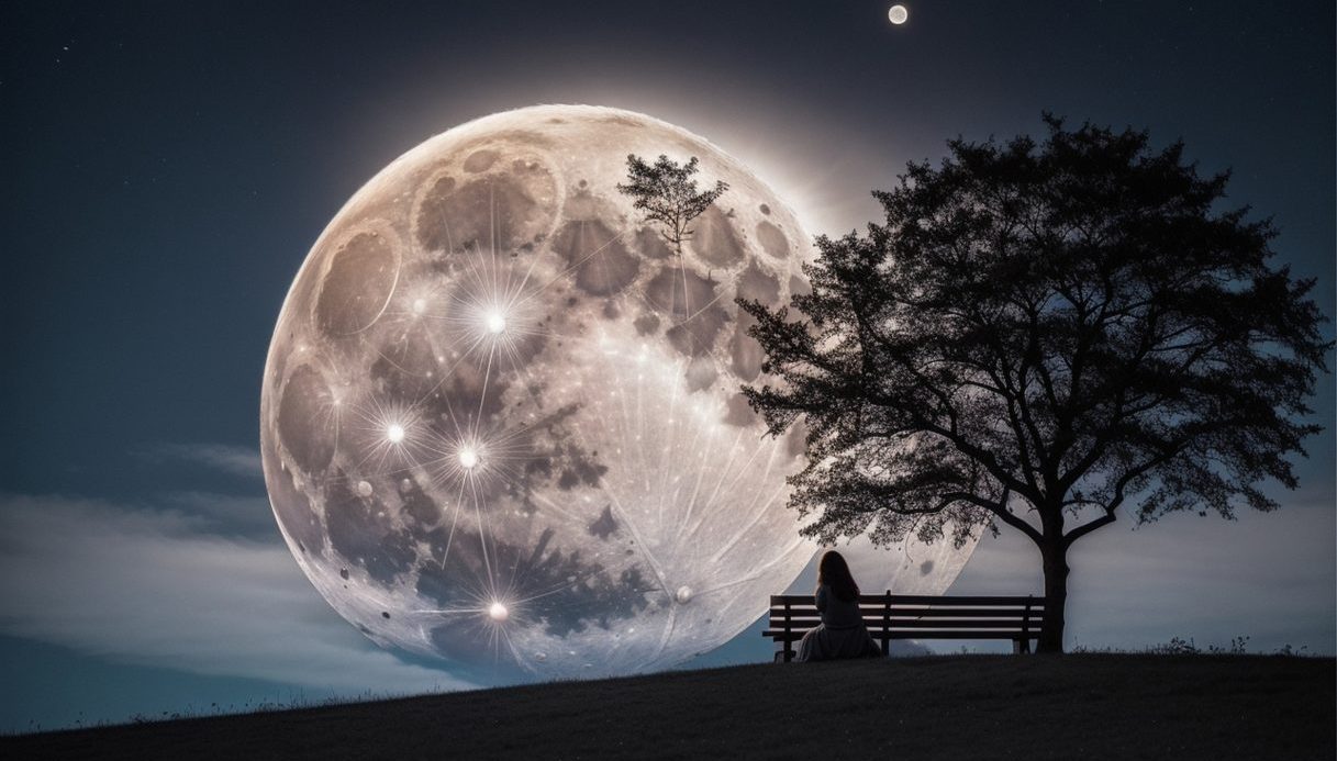 Calendario lunare 2024 - lune piene, lune nuove, superlune visibili nel  cielo stellato