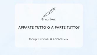 Si scrive apparte tutto o a parte tutto?