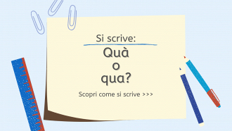 Si scrive quà o qua?