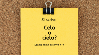 Si scrive celo o cielo?