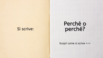 Si scrive perchè o perché?