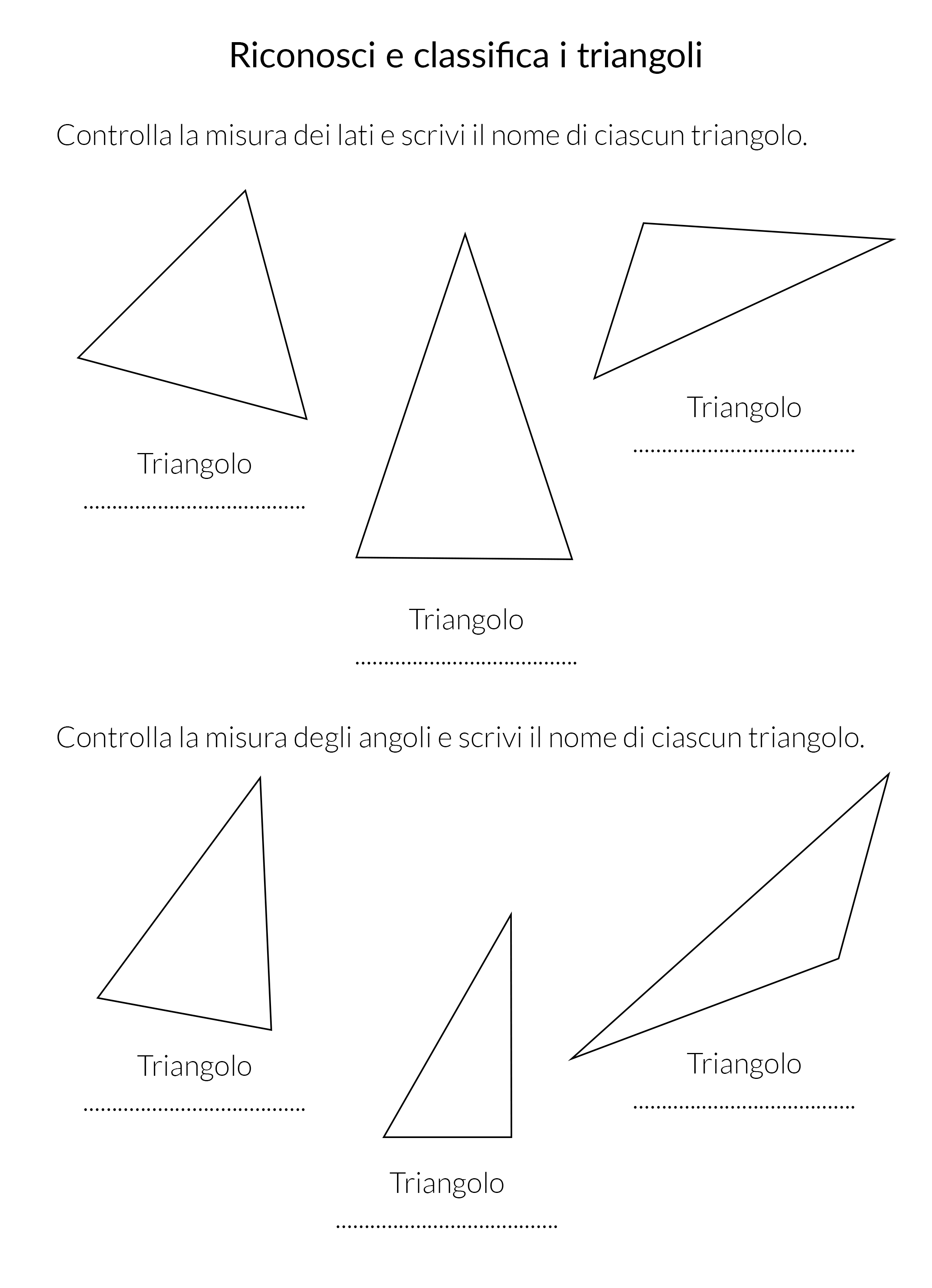 Triangoli Caratteristiche Classificazioni E Propriet 