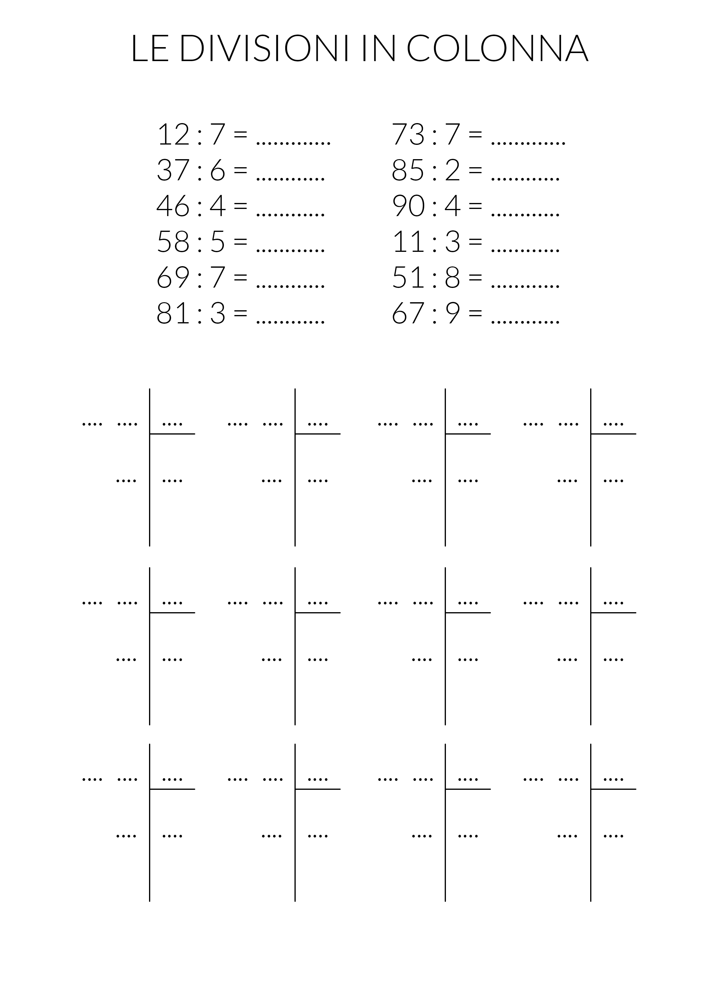 Divisioni In Colonna Qual è Il Modo Per Risolverle 5331