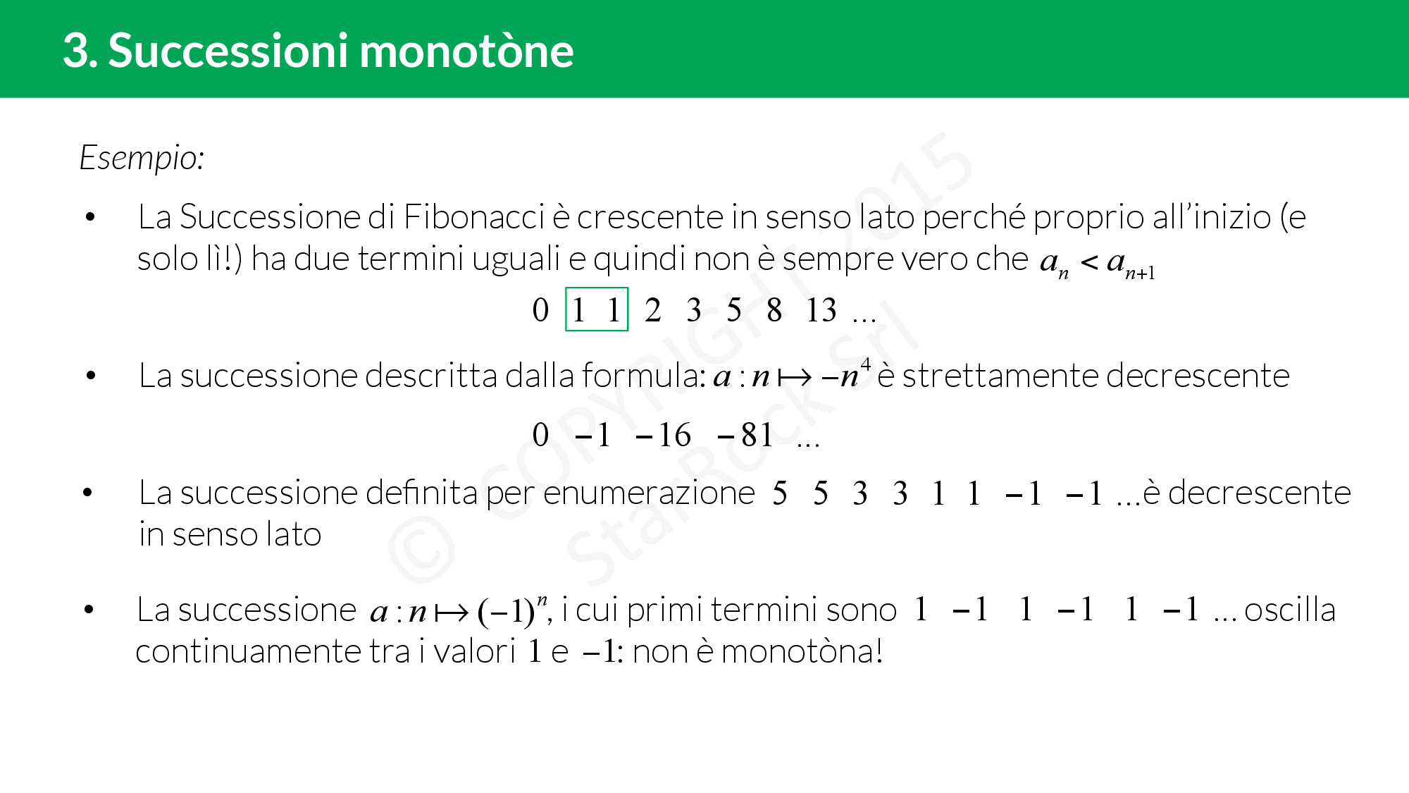 Successioni numeriche: definizione e proprietà