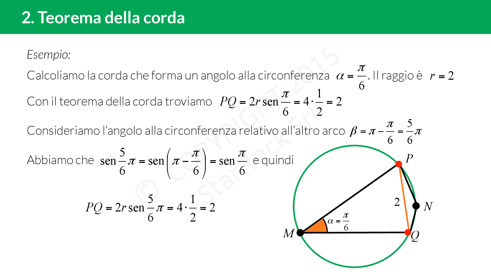 Triangoli: come calcolare l'area e il teorema della corda